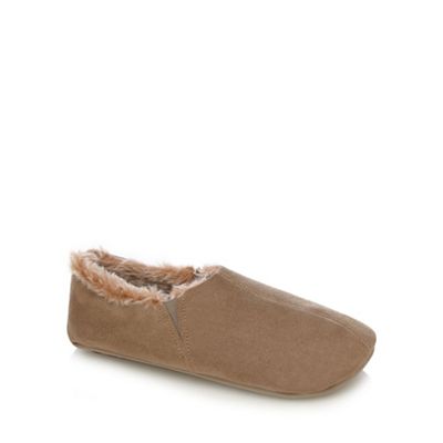 Taupe carpet slippers